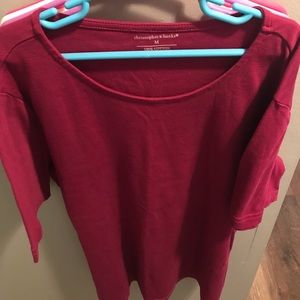 Christopher & Banks short sleeve top, purple fuchsia color